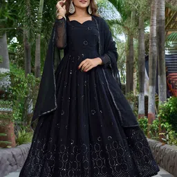 Altecia Embellished Georgette Maxi Dress-picture-16