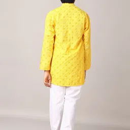 V-Mart Boys Embroidered Regular Sequinned Pure Cotton Kurta with Pyjamas image 5