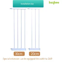 Baybee Metal Safety Gate Extension - White image 5