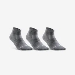 decathlon Mid Tennis Socks RS 500 Tri-Pack - Grey image 1