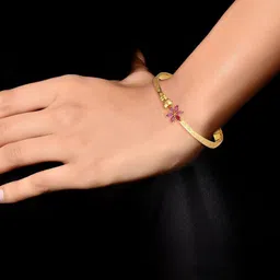 Vighnaharta Set Of 2 Gold-Plated Stones-Studded Bangles image 1