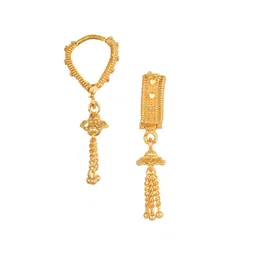 Heer Collection Gold Plated Artificial Stones Studded Thushi Choker Necklace With Earrings image 5