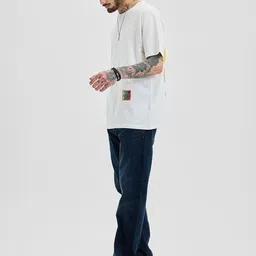 Snitch Men Graphic Printed Round Neck Cotton Oversized T-shirt image 4