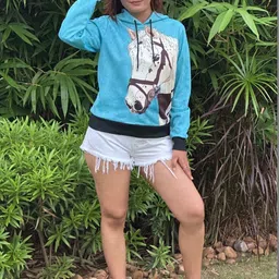 BAESD Women Printed Hooded Sweatshirt image 5