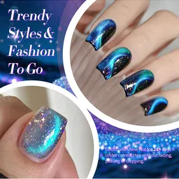 BORN PRETTY Long Lasting High Gloss Cat Eye Magnetic Gel Polish-10ml-MY35 Starry Sky image 4