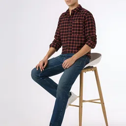 Pepe Jeans Men Tartan Checked Spread Collar Cotton Casual Shirt-picture-22