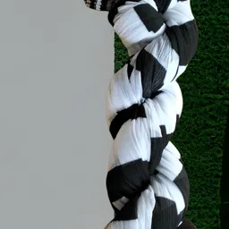 roundx Acrylic Printed White, Yellow Women Dupatta image 2