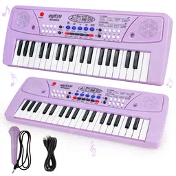 fiddlerz Key Piano Keyboard Toy with Power Option,Recording & Mic, Electronic Piano-picture-25