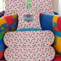 urmila creation Microfibre Bolster Pack of 5 Floral 2 Bolster 3 Cushion-picture-27