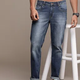 roadster Men Slim Mid Rise Dark Blue Jeans-picture-14