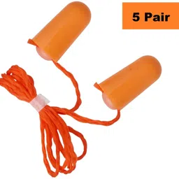 eltihr 3M 1110 Corded Reusable Ear Plugs For Noise Cancellation, Soundproof (5 Pair) Ear Plug image 1