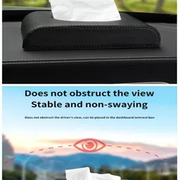 maties Leathrite New Design Black D-Shape Tissue Holder For-S90 Volvo 2021 Vehicle Tissue Dispenser image 5