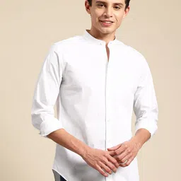 United Colors of Benetton Mandarin Collar Casual Shirt-image-4