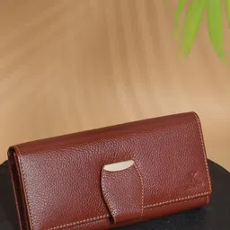 K London Women Brown Textured Leather Two Fold Wallet-picture-41