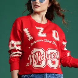 DressBerry Printed Drop-Shoulder Sleeves Sweatshirt-picture-15