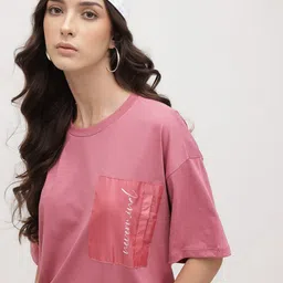 The Roadster Life Co. Drop-Shoulder Sleeves Pocket Oversized T-shirt-image-8