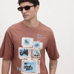 The Roadster Life Co. Printed Pure Cotton Relaxed Fit T-shirt-picture-20