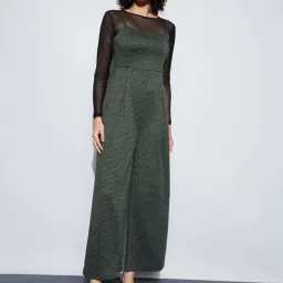 Ginger By Lifestyle Olive Regular Fit Checks Jumpsuit-picture-47