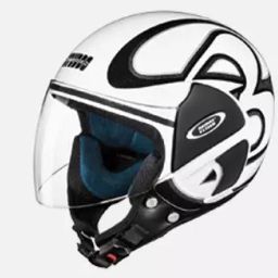 Studds N4 White Xtra Large (600 mm) Open Face Helmet, Cub D3 Decor-picture-5