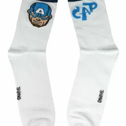 Yellow Bee Boys Pack Of 3 Avengers Printed Cotton Breathable Above Ankle-Length Socks image 5