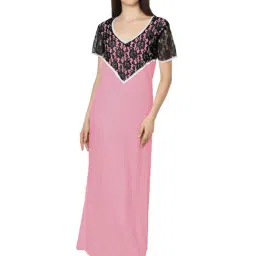 PATRORNA Light Pink Lace Nighty-picture-28