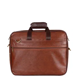 LOREM Unisex Orange Textured Laptop Bag image 3