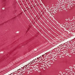 KIMISHA Embroidered Organza Unstitched Dress Material image 3