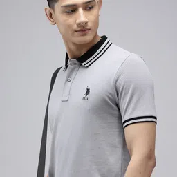 U.S. Polo Assn. Polo Collar Pure Cotton Slim Fit T-shirt-picture-52