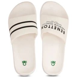 United Colors of Benetton Men's Off White Slides-picture-21