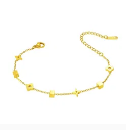 MYKI Stainless Steel Gold-Plated Charm Bracelet image 2