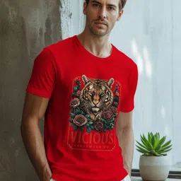 GRACE & JACK Graphic Printed Round Neck Short Sleeves Regular Fit Casual T-Shirt-picture-30