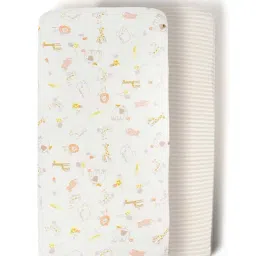 MiArcus Showering Love Off-White Cotton 30 TC Single Cot Sheet - Set of 2-picture-13