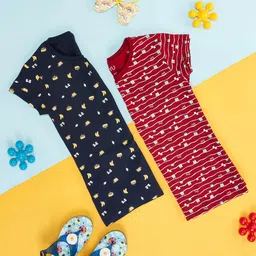 YU by Pantaloons Pack Of 2 Half Sleeves  Fruits & Cake Printed Tees - Multi Colour-picture-17