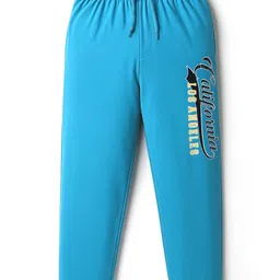 Taeko Single Jersey Knit Full Length Lounge Pant With Text Print - Light Blue-picture-31
