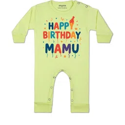 Arvesa Kids-Unisex Yellow Cotton Rompers-picture-13