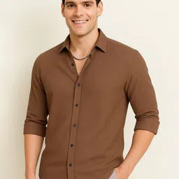 IKON FASHION Textured Spread Collar Long Sleeves Original Casual Shirt-picture-29