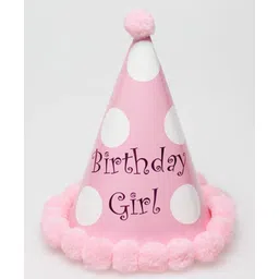 Funcart Birthday Girl Polka Dot Cone Cap - Pink image 4