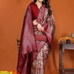 Shriyangan Woven Design Zari Art Silk Handloom Kanjeevaram Saree image 3