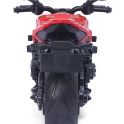 Olive Toys Die-Cast 1:12 Scale Metal Ducati Street Fighter Motorcycle with Sound Light & Pull-Back Mechanism - Red image 5
