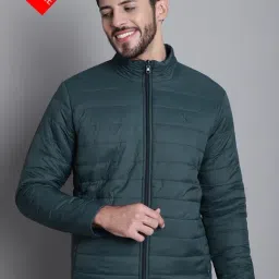 Cantabil Green & Blue Regular Fit Reversible Jacket-picture-14