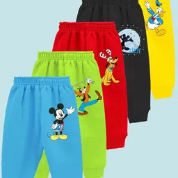 YK Disney Kids Pack Of 5 Graphic Printed Regular-Fit Joggers Track Pants-picture-26