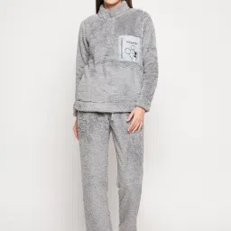 MADAME M Secret Grey Graphic Print Sweatshirt With Pyjamas-image-43