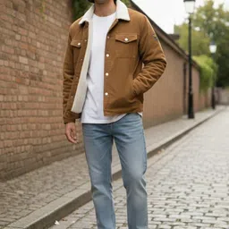 Mast & Harbour Men Spread Collar Cotton Denim Jacket-picture-34