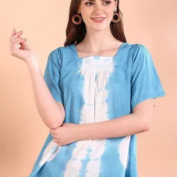 Chandbaali Women Tie and Dye Square Neck Pleated Detail Empire Top-picture-27