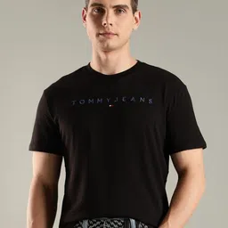 Tommy Hilfiger Men Brand Logo Printed Round Neck Cotton T-shirt-picture-43