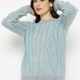 MADAME Grey Striped Sweater-picture-23