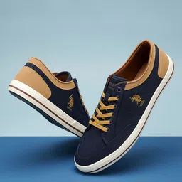 U S Polo Assn Men Navy Blue PU Sneakers-image-72