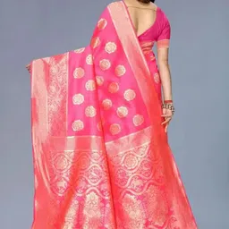 KALINI Woven Design Zari Pure Silk Banarasi Saree image 4