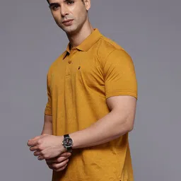 Louis Philippe Sport Printed Polo Collar Pure Cotton Slim Fit T-shirt image 2