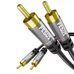 FEDUS 2 RCA to 2 RCA Cable Double Shielded Black 10 m-picture-10